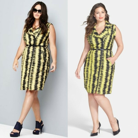 City Chic Zipper Front Feel The Beat Dress HW5756 - Picture 7 of 8